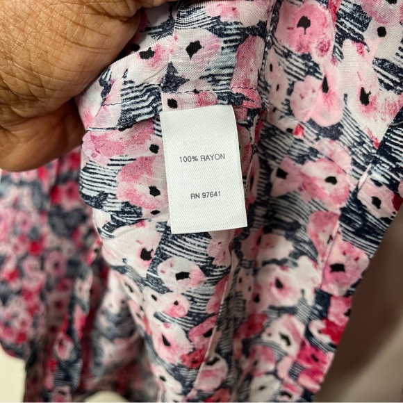 J Jill Floral Long Sleeve Blouse XL - Picture 5 of 12